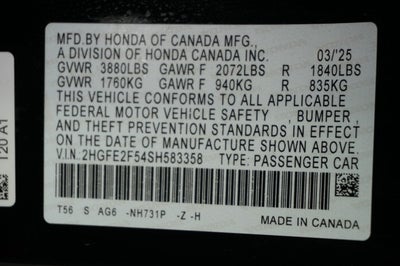 2025 Honda Civic Sedan Sport