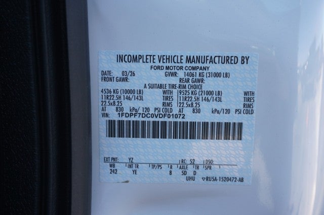 2027 Ford F-750 Straight Frame Base