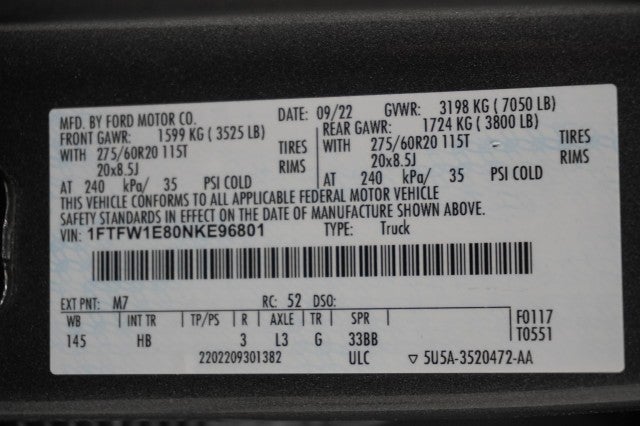 2022 Ford F-150 LARIAT