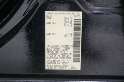 2023 Nissan Altima 2.5 SV