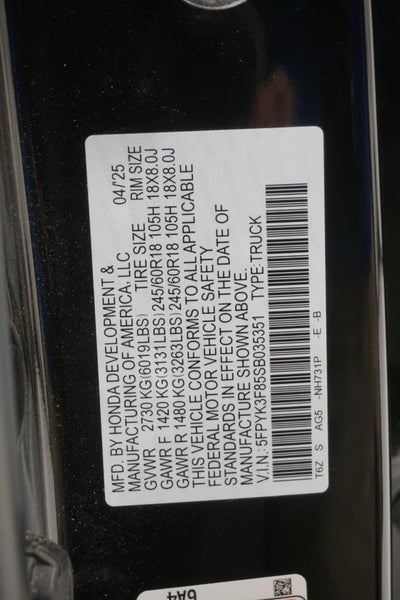 2025 Honda Ridgeline Black Edition